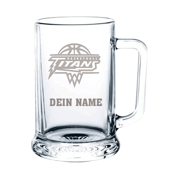 Bierkrug aus Glas
